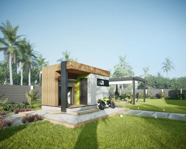 Shed E left side view